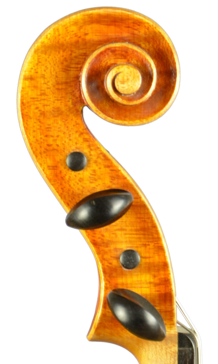 Geige von Ruth Pabel, Schnecke Seitenansicht