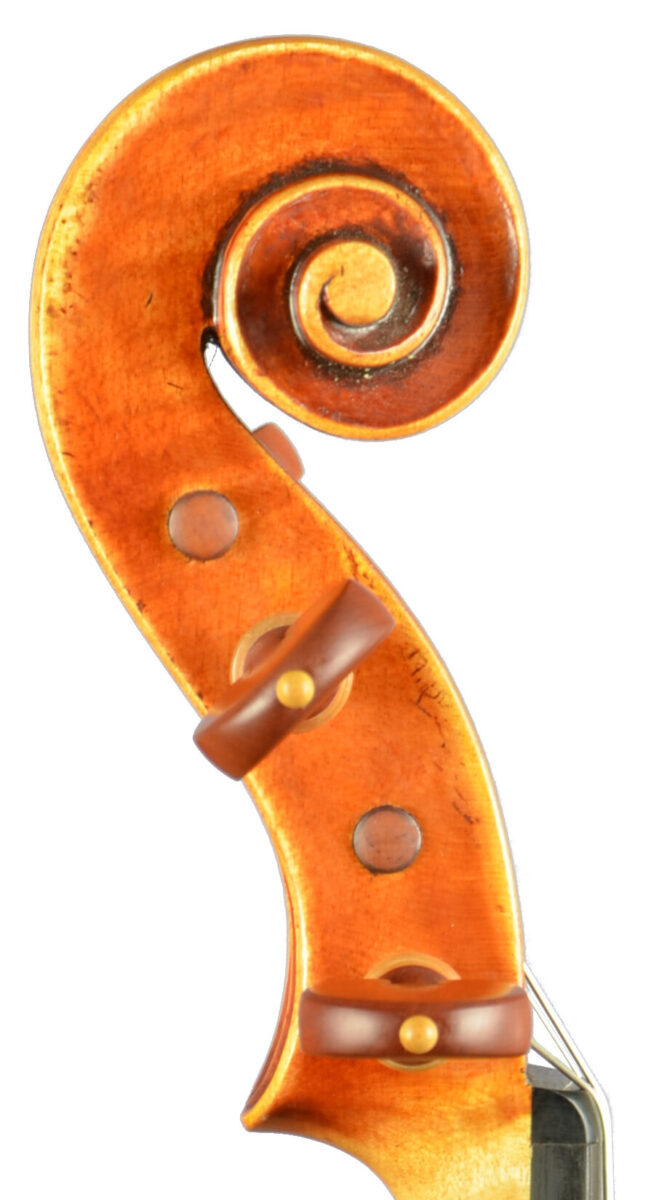 Geige von Ruth Pabel, Schnecke Seitenansicht